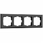 Рамка Werkel Stark на 4 поста черный W0041808 4690389161919 - фото №1