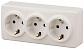 Розетка ЭРА Эксперт 3х2P E Schuko 16A 250V 11-2208-02 Б0020701 - фото №1