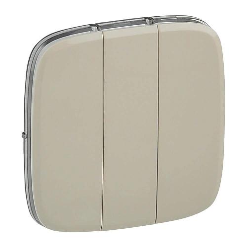 Лицевая панель Legrand Valena Allure выключателя трехклавишного слоновая кость 755036