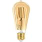 Лампа светодиодная филаментная ЭРА E27 7W 2400K прозрачная F-LED ST64-7W-824-E27 gold Б0047664 - фото №1