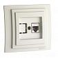 Розетка компьютерная RJ45 Mono Electric Larissa 6 кат белый 103-191905-125 - фото №1