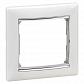 Рамка 1-постовая Legrand Valena белая/серебряный штрих 770491 - фото №1