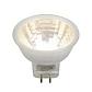 Лампа светодиодная Uniel GU4 3W 3000K прозрачная LED-MR11-3W/WW/GU4/220V GLZ21TR UL-00001702 - фото №1
