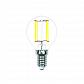 Лампа светодиодная филаментная Volpe E14 6W 3000K прозрачная LED-G45-6W/3000K/E14/CL/SLF UL-00008316 - фото №1