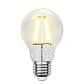 Лампа светодиодная филаментная Uniel E27 8W 3000K прозрачная LED-A60-8W/WW/E27/CL GLA01TR UL-00002210 - фото №1