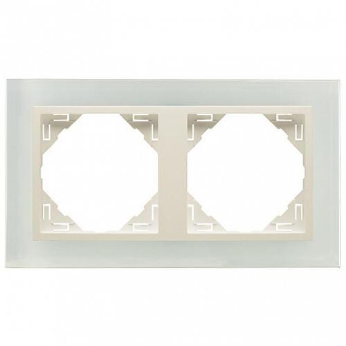 Рамка 2-постовая Efapel Logus 90 Crystal стекло/жемчуг 90920 TCP