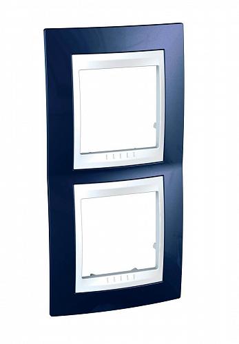 Рамка 2-постовая вертикальная Schneider Electric Unica Хамелеон MGU6.004V.842