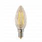 Лампа светодиодная филаментная Voltega E14 4W 2800К свеча шишка прозрачная VG10-P1E14warm4W-F 5486 - фото №1