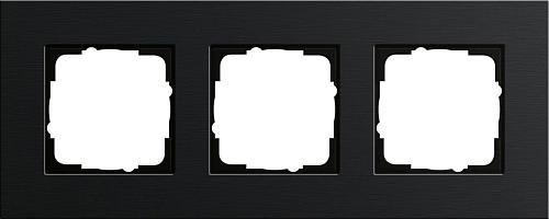 Рамка 3-постовая Gira Esprit черный 0213126