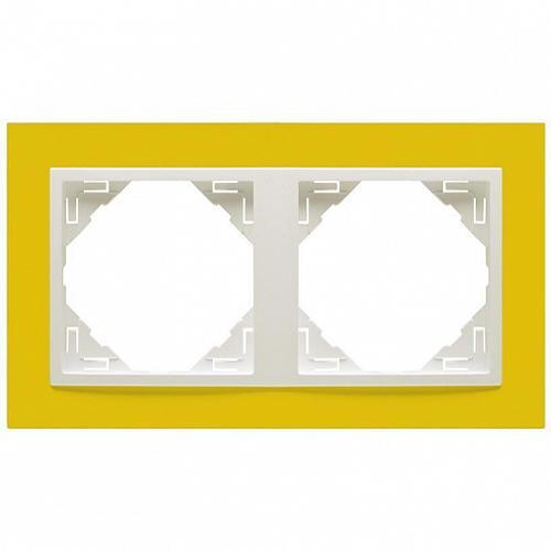 Рамка 2-постовая Efapel Logus 90 Animato желтый/лед 90920 TRG