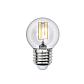 Лампа светодиодная филаментная Uniel E27 6W 3000K прозрачная LED-G45-6W/WW/E27/CL UL-00000196 - фото №1