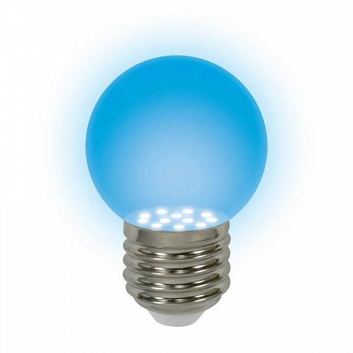 Лампа светодиодная Uniel E27 0,65W Blue синий LED-G45-0,65W/BLUE/E27 04423