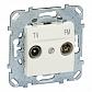 Розетка TV-FM одиночная Schneider Electric Unica MGU5.451.25ZD - фото №1