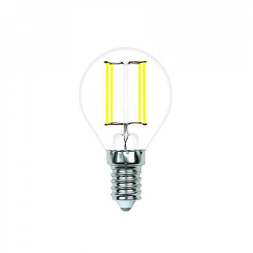 Лампа светодиодная филаментная Volpe E14 6W 4000K прозрачная LED-G45-6W/4000K/E14/CL/SLF UL-00008317