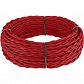 Ретро кабель Werkel витой двухжильный 1,5 мм красный 4690389131042 - фото №1