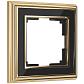Рамка Werkel Palacio на 1 пост золото/черный WL17-Frame-01 4690389103582 - фото №1