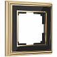 Рамка Werkel Palacio на 1 пост золото/черный WL17-Frame-01 4690389103582 - фото №1