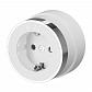Розетка с заземлением Werkel Vintage белый матовый/хром W5871050 4690389174698 - фото №1