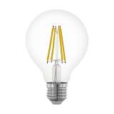 Лампа светодиодная филаментная диммируемая Eglo E27 6W 2700К прозрачная 11703
