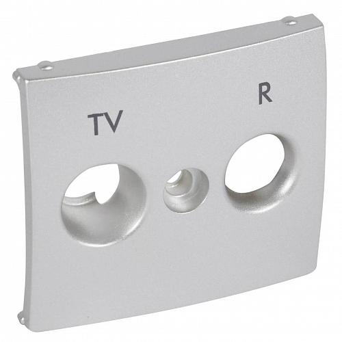 Лицевая панель Legrand Valena розетки TV-FM алюминий 770265