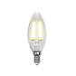 Лампа светодиодная филаментная Uniel E14 6W 3000K прозрачная LED-C35-6W/WW/E14/CL PLS02WH UL-00000199 - фото №1