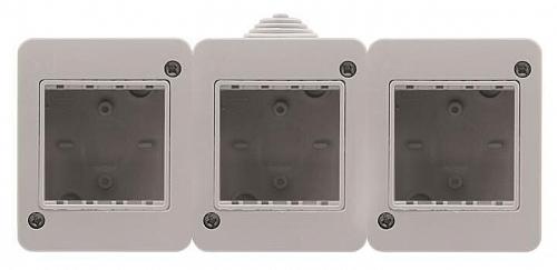 Коробка для накладного монтажа 3-постовая ABB Zenit IP40 2CLA329310N1101