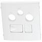 Лицевая панель Efapel Apolo 5000 розеток R-TV-SAT-RJ45/R-TV-SAT-RJ45-FO белый матовый 50770 TBM - фото №1