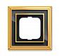 Рамка 1-постовая ABB Dynasty латунь полированная/черное стекло 2CKA001754A4565 - фото №1