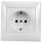 Розетка 2К+3 Legrand Valena 16A 250V с/з белая 774423 - фото №1