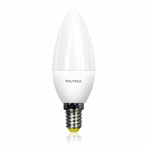 Лампа светодиодная Voltega E14 5.5W 2800К свеча матовая VG2-C2E14warm5W 8337