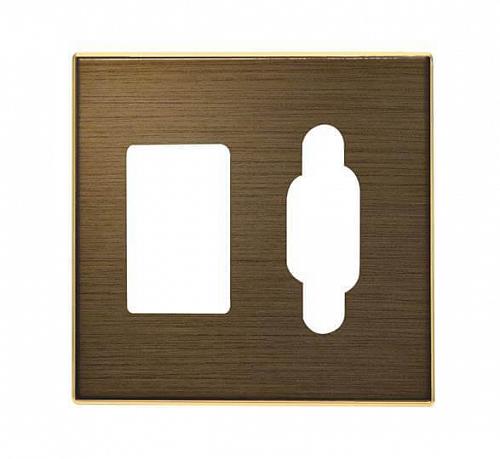 Лицевая панель ABB Sky розетки VGA-TRS античная латунь 2CLA855540A1201