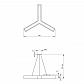 Подвесной светодиодный cветильник Geometria ЭРА Igrek SPO-143-W-40K-056 56Вт 4000К белый Б0050570 - фото №5
