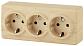 Розетка ЭРА Эксперт 3х2P E со шторками Schuko 16A 250V 11-2209-11 Б0020705 - фото №1
