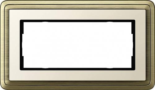 Рамка 2-модульная Gira ClassiX бронза/кремовый 1002623