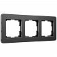 Рамка Werkel Platinum на 3 поста черный алюминий W0032608 4690389184482 - фото №1