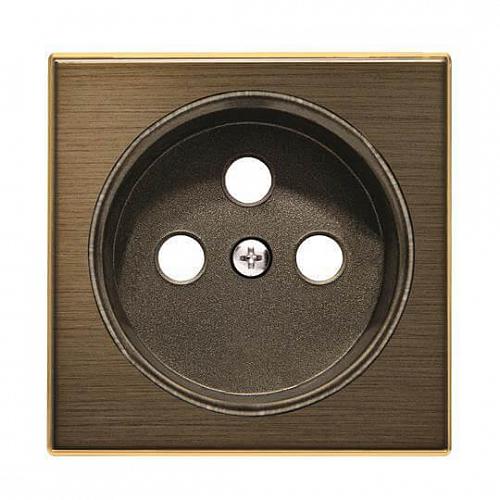 Лицевая панель ABB Sky розетки французского стандарта античная латунь 2CLA858700A1201