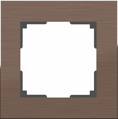Рамка Werkel Aluminium на 1 пост алюминий коричневый WL11-Frame-01 4690389073687