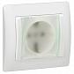 Розетка 2К+3 Legrand Galea Life 16A 250V с/з с крышкой безвинтовой зажим белая 771027 - фото №1