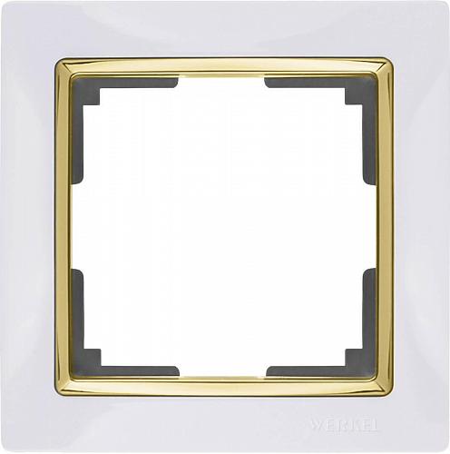 Рамка Werkel Snabb на 1 пост белый/золото WL03-Frame-01-white/GD 4690389083877