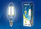 Лампа светодиодная филаментная Uniel E14 6W 3000K прозрачная LED-C35-6W/WW/E14/CL GLA01TR UL-00002196 - фото №2