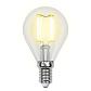 Лампа светодиодная филаментная Uniel E14 6W 4000K прозрачная LED-G45-6W/NW/E14/CL GLA01TR UL-00002207 - фото №1