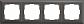 Рамка Werkel Fiore на 4 поста серо-коричневый WL14-Frame-04 4690389109171 - фото №1