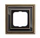 Рамка 1-постовая ABB Dynasty латунь античная/черное стекло 2CKA001754A4585 - фото №1
