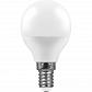 Лампа светодиодная Feron E14 11W 4000K Шар Матовая LB-750 25947 - фото №1