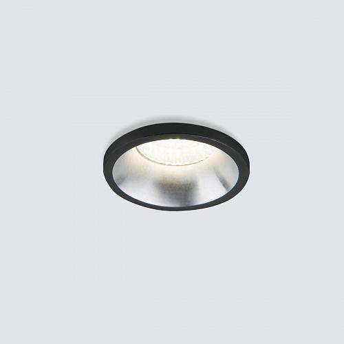Встраиваемый светодиодный светильник Elektrostandard 15269/LED черный/сатин никель a056019