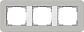 Рамка 3-постовая Gira E3 серый/белый глянцевый 0213412 - фото №1