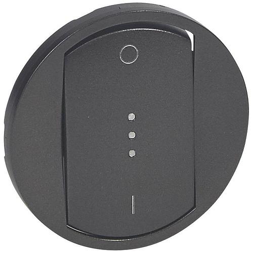 Лицевая панель Legrand Celiane выключателя одноклавишного с подсветкой графит 067923