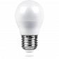 Лампа светодиодная Feron E27 5W 4000K Шар Матовая LB-38 25405 - фото №3