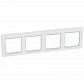 Рамка 4-постовая Legrand Valena белая/кристалл 774464 - фото №1