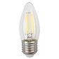 Лампа светодиодная филаментная ЭРА E27 7W 4000K прозрачная F-LED B35-7W-840-E27 Б0027951 - фото №1